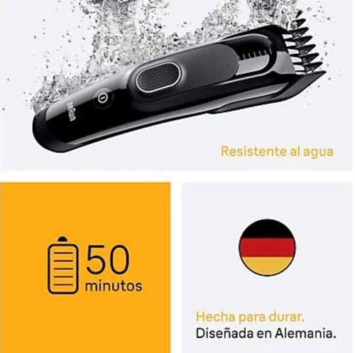 BRAUN HC5510 Negro - Cortapelos Sin Cable