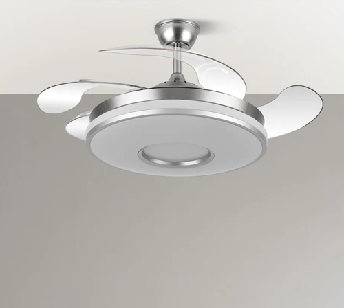ABRILA DANI Níquel - Ventilador de Techo Aspas Retráctiles 59 W F