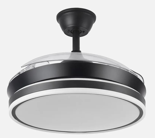 Abrila Bayomo Negro - Ventilador de Techo Aspas Retráctiles 72 W