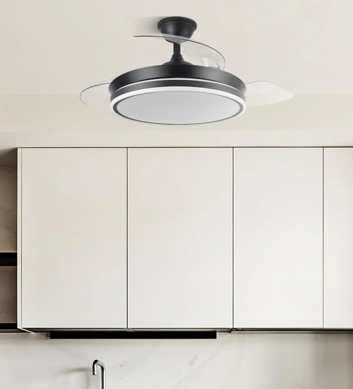 Abrila Bayomo Negro - Ventilador de Techo Aspas Retráctiles 72 W