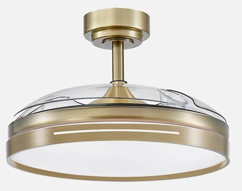 ABRILA MICENAS Cuero - Ventilador de Techo Aspas Retráctiles 72 W F