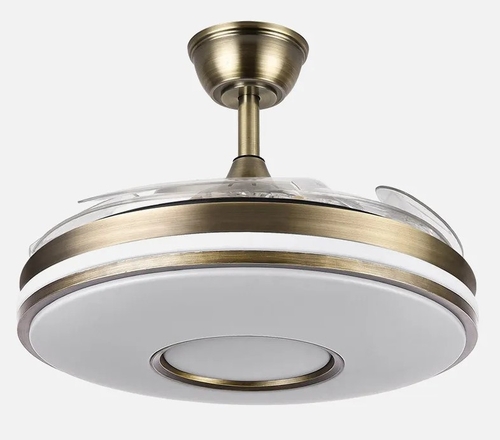 ABRILA DANI Cuero 72 W F - Ventilador de Techo Aspas Retráctiles