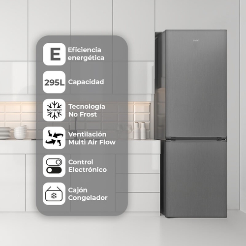 SVAN SC185602ENFX INOX - Frigorífico Combi No Frost
