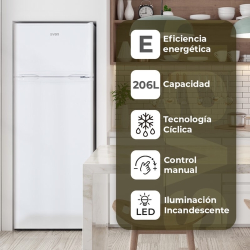 SVAN SF145501E Blanco - Frigorífico Dos Puertas Cíclico