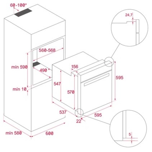 TEKA HSB 6150 Negro - Horno Multifunción 70L