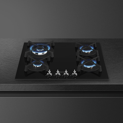 SMEG PV364N Negro - Placa de Gas 60CM Gas Natural
