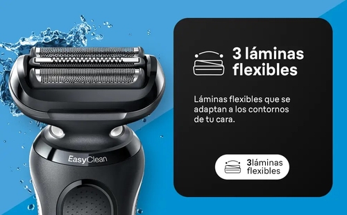 BRAUN SERIES 5 51-W1000S Negro - Afeitadora Sin Cable
