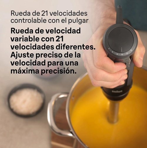 BRAUN MQ 50202 M  Negro + Picadora - Batidora de Mano 1000W