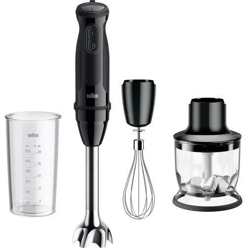 BRAUN MQ 50202 M  Negro + Picadora - Batidora de Mano 1000W