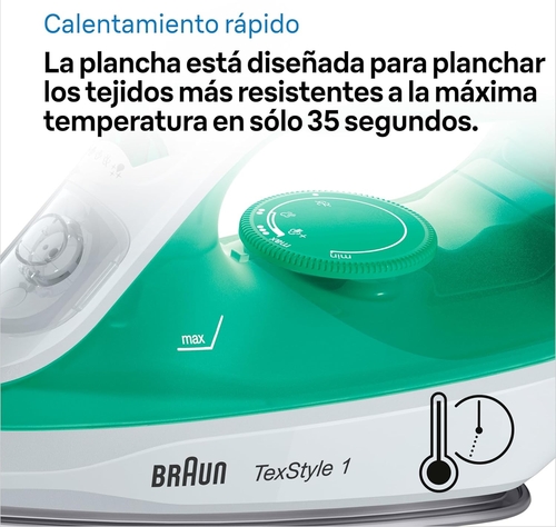 BRAUN SI 1040 GR Verde - Plancha de Vapor 2000W