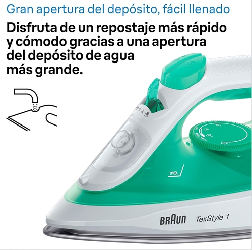 BRAUN SI 1040 GR Verde - Plancha de Vapor 2000W