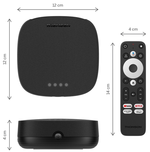 THOMSON STREAMING 270 PLUS Negro - Smart TV Box 4K UHD