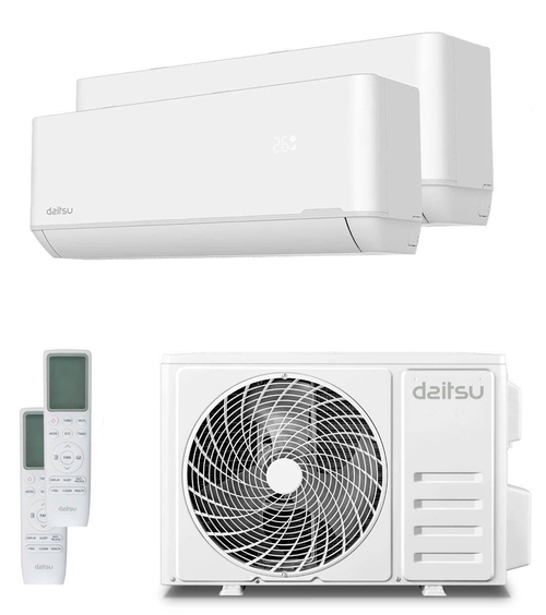 DAITSU DSM 12U2KDT UE18 Blanco - Aire Acondicionado Split 2x1 2920 Frig y 2920 Kcal