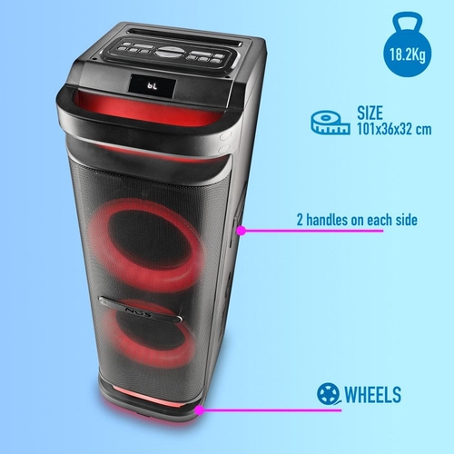 NGS WILD SPACE 3 Negro - Altavoz Portátil 4000W