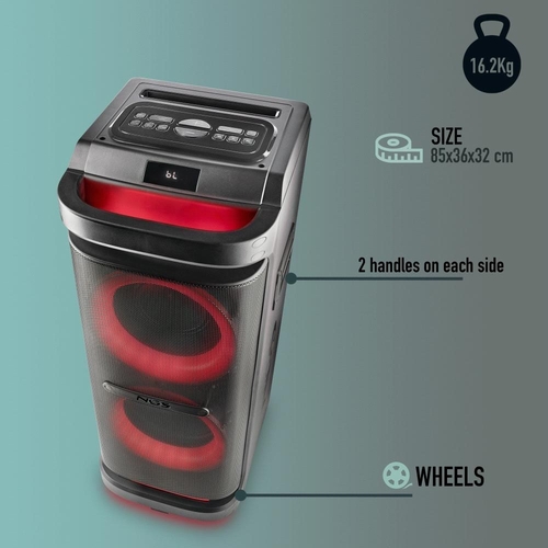NGS WILD SPACE 2 Negro - Altavoz Portátil 2000W