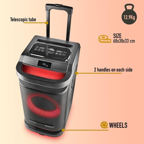 NGS WILD SPACE 1 Negro - Altavoz Portátil 900W Inalámbrico