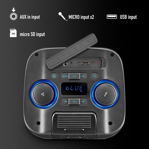 NGS WILD CLUB Negro - Altavoz Portátil 80W