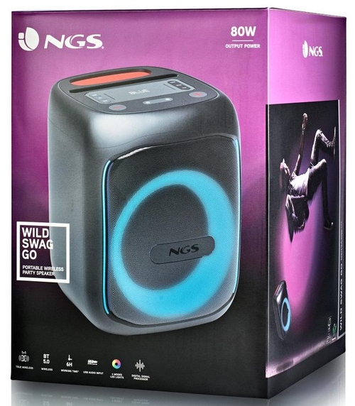NGS WILD SWAG GO Negro - Altavoz Portátil 80W