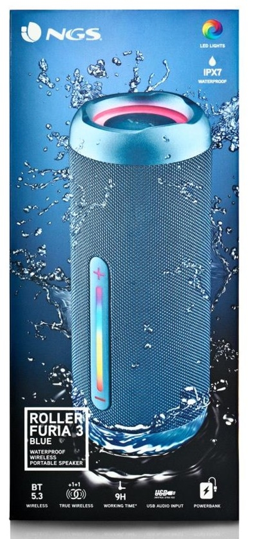 NGS ROLLER FURIA 3 Azul - Altavoz Portátil 60W