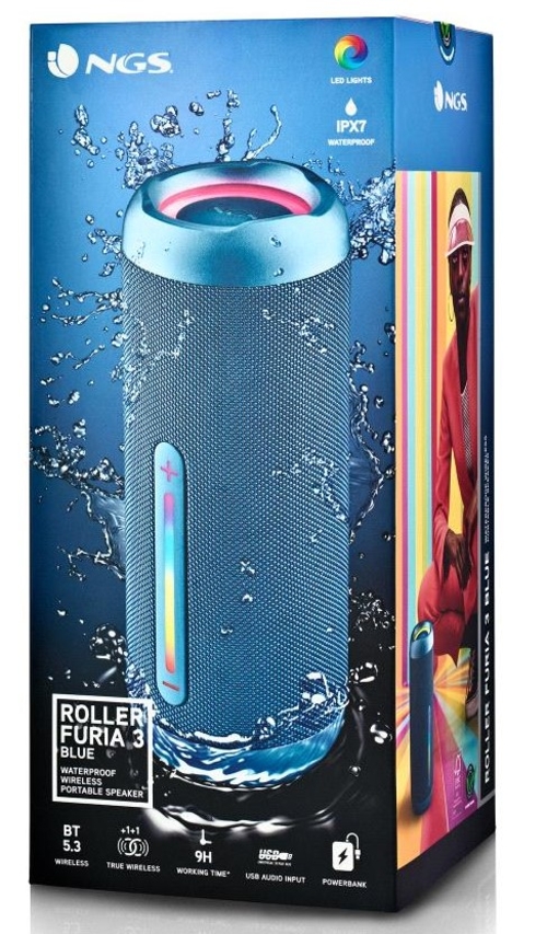 NGS ROLLER FURIA 3 Azul - Altavoz Portátil 60W